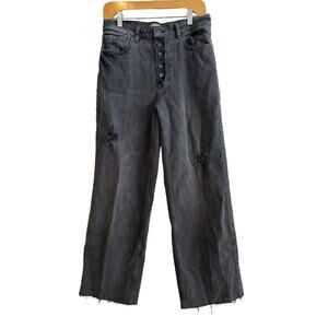 Boyish by Her Mikey Jeans wide leg stretch distressed high waisted 28
